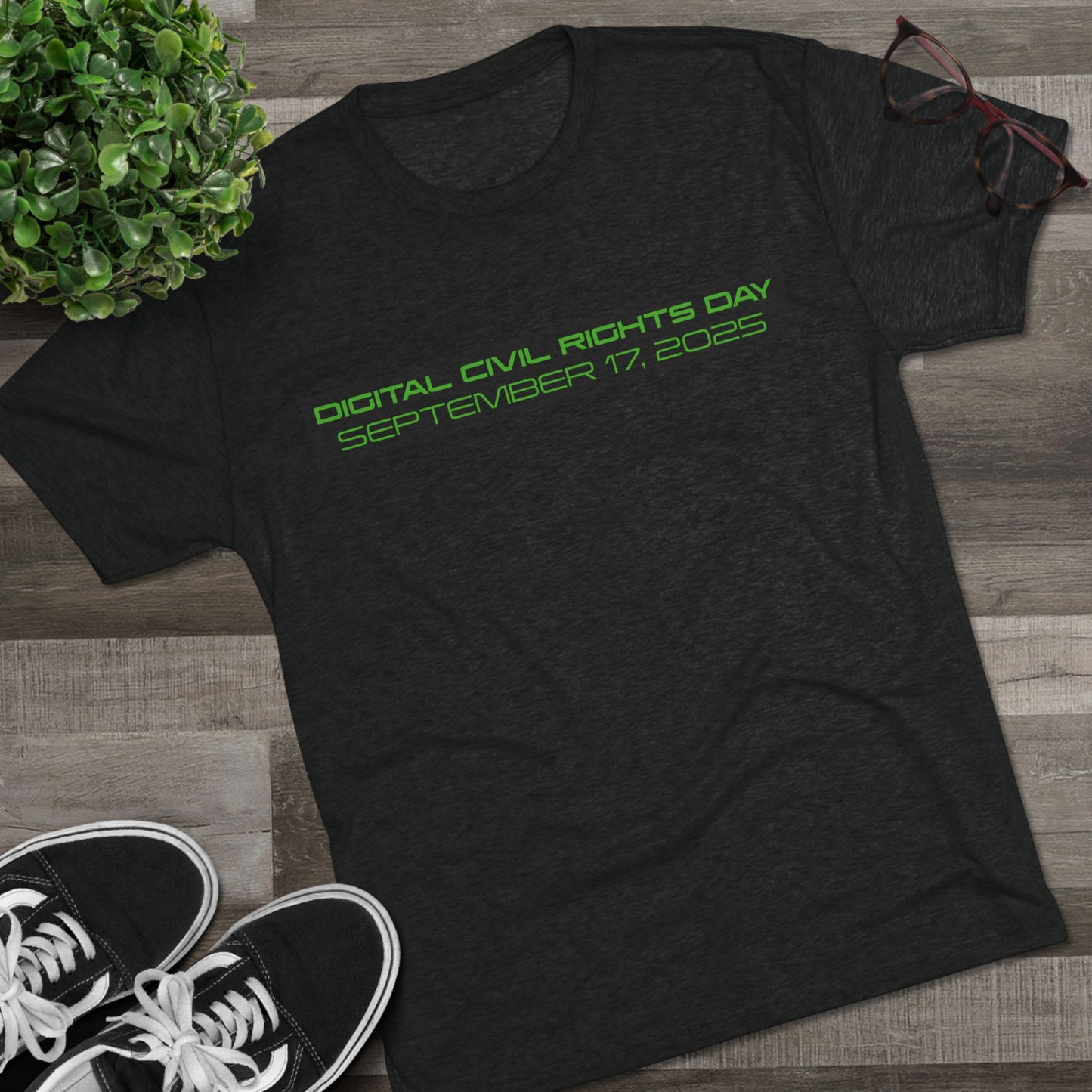 Digital Civil Rights Day 2025 Unisex Crew Tee, Graphic T-Shirt for Social Activism, Digital Rights Awareness, Casual Wear, Gift for Activists