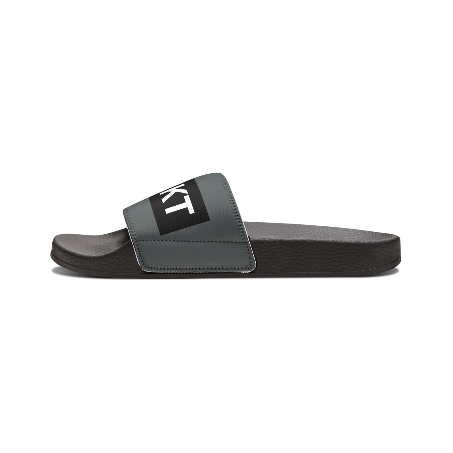 BLKMKT™ Men's Grey PU Slide Sandals