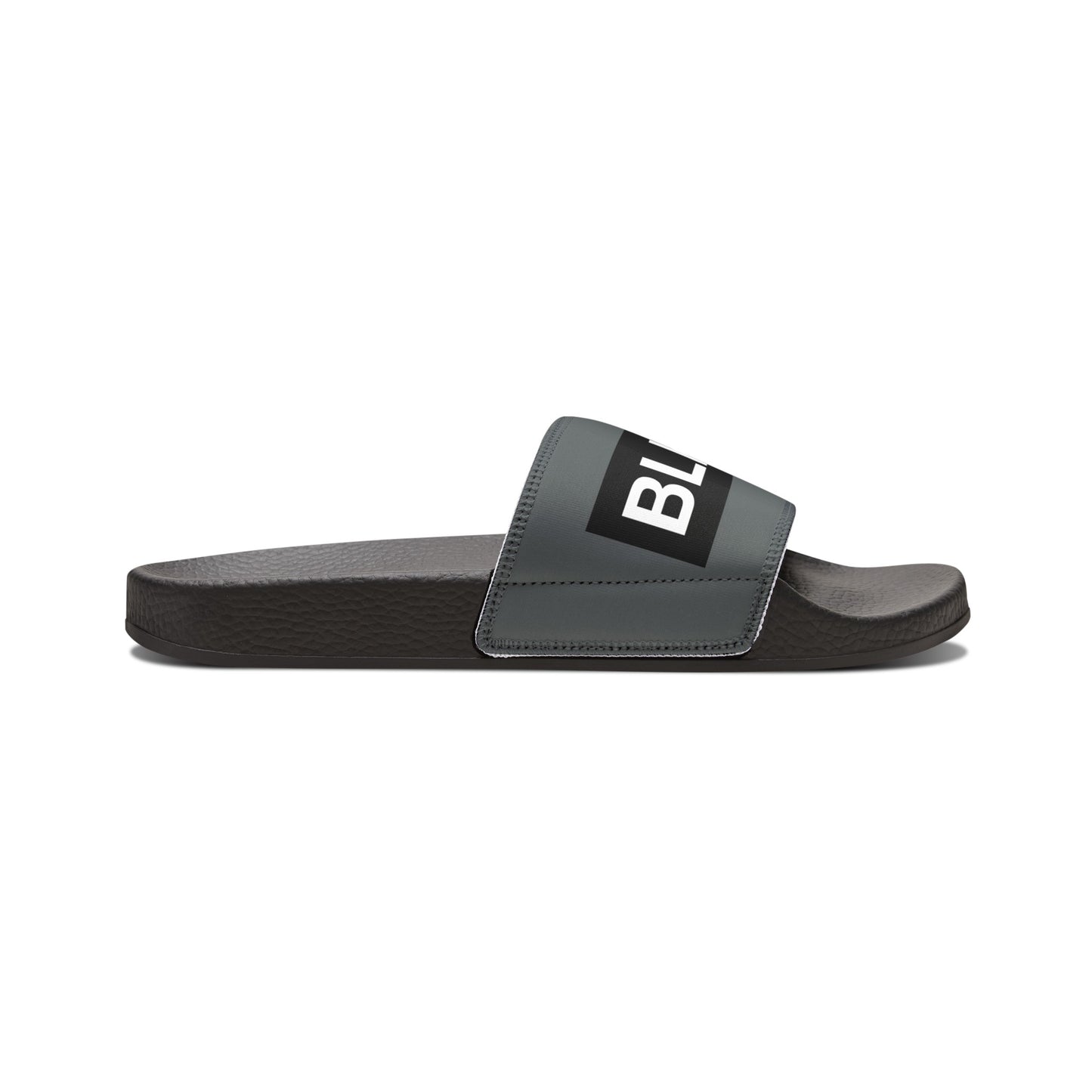 BLKMKT™ Men's Grey PU Slide Sandals