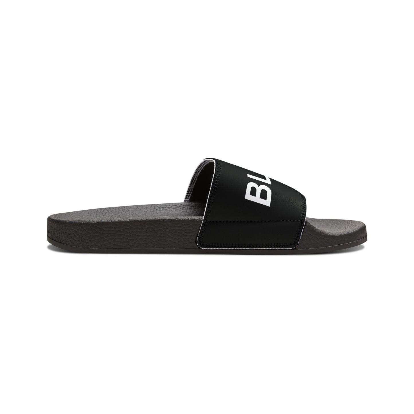 BLKMKT™ Men's Black PU Slide Sandals