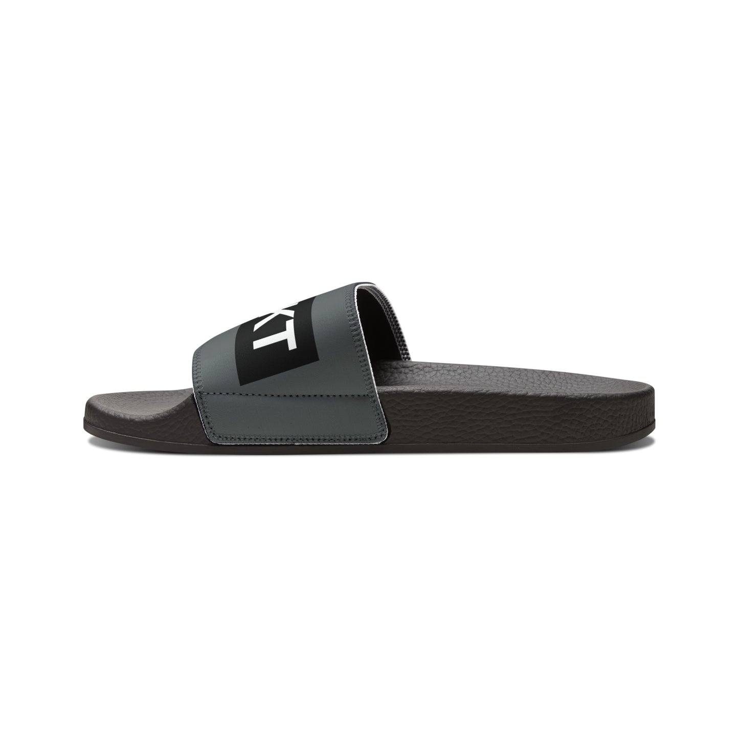 BLKMKT™ Men's Grey PU Slide Sandals