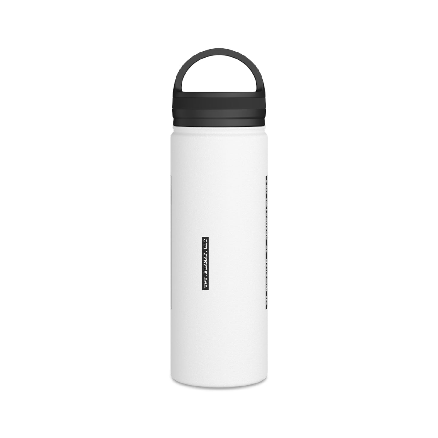 BLKMKT AI™ Stainless Steel Water Bottle, Handle Lid