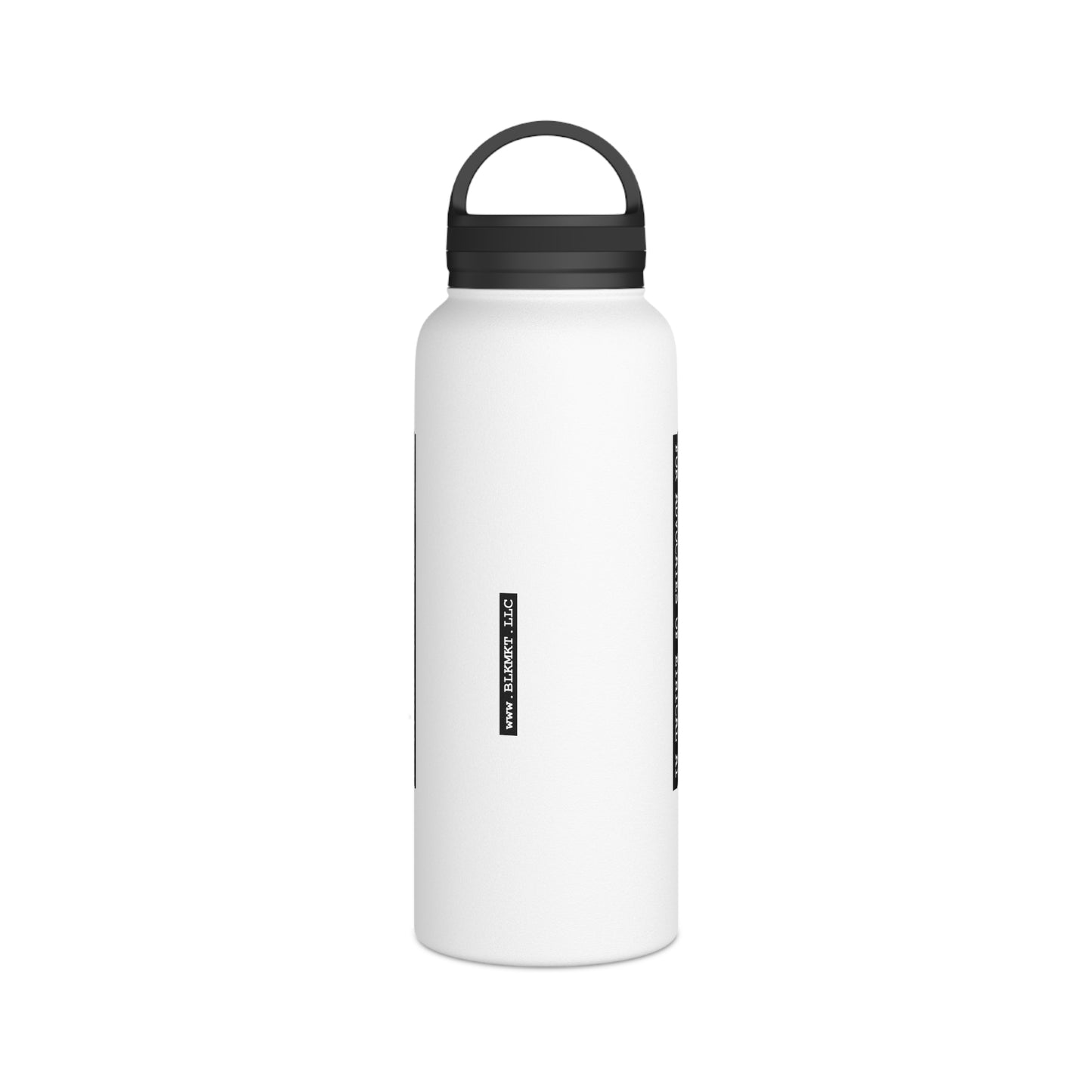 BLKMKT AI™ Stainless Steel Water Bottle, Handle Lid