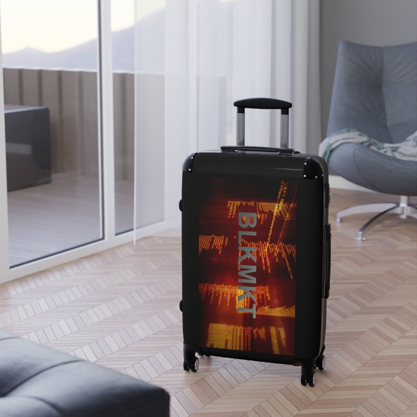 BLKMKT™ Binary Code Suitcase