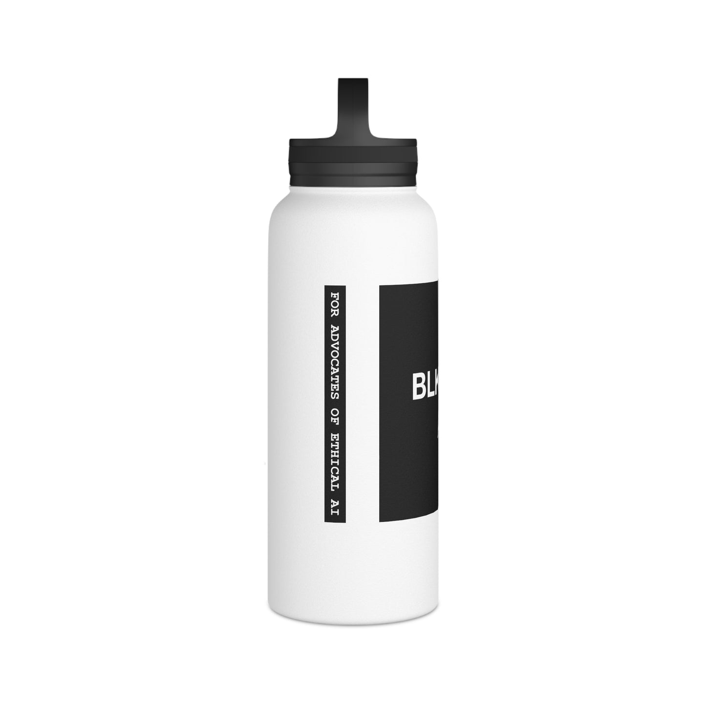 BLKMKT AI™ Stainless Steel Water Bottle, Handle Lid
