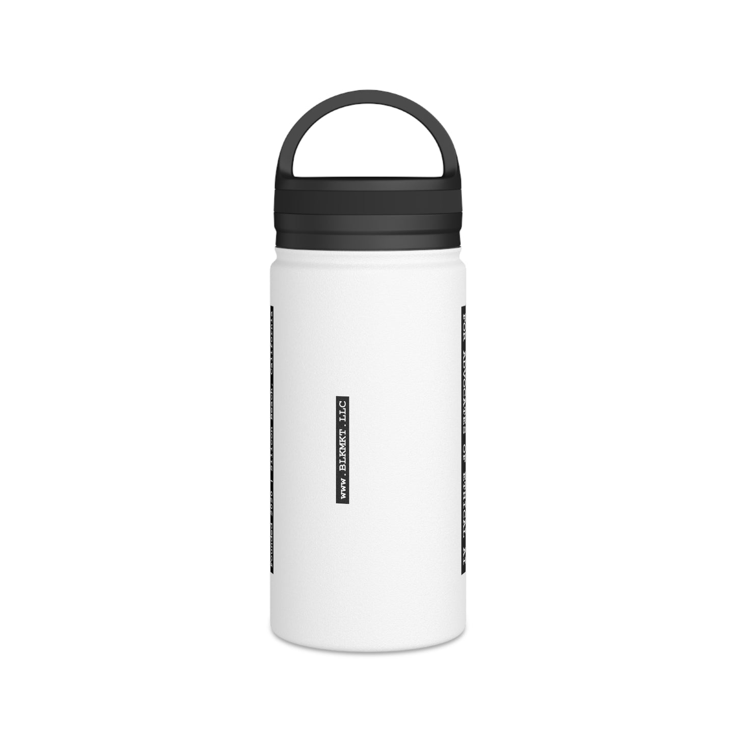 BLKMKT™ Binary Code Stainless Steel Water Bottle, Handle Lid