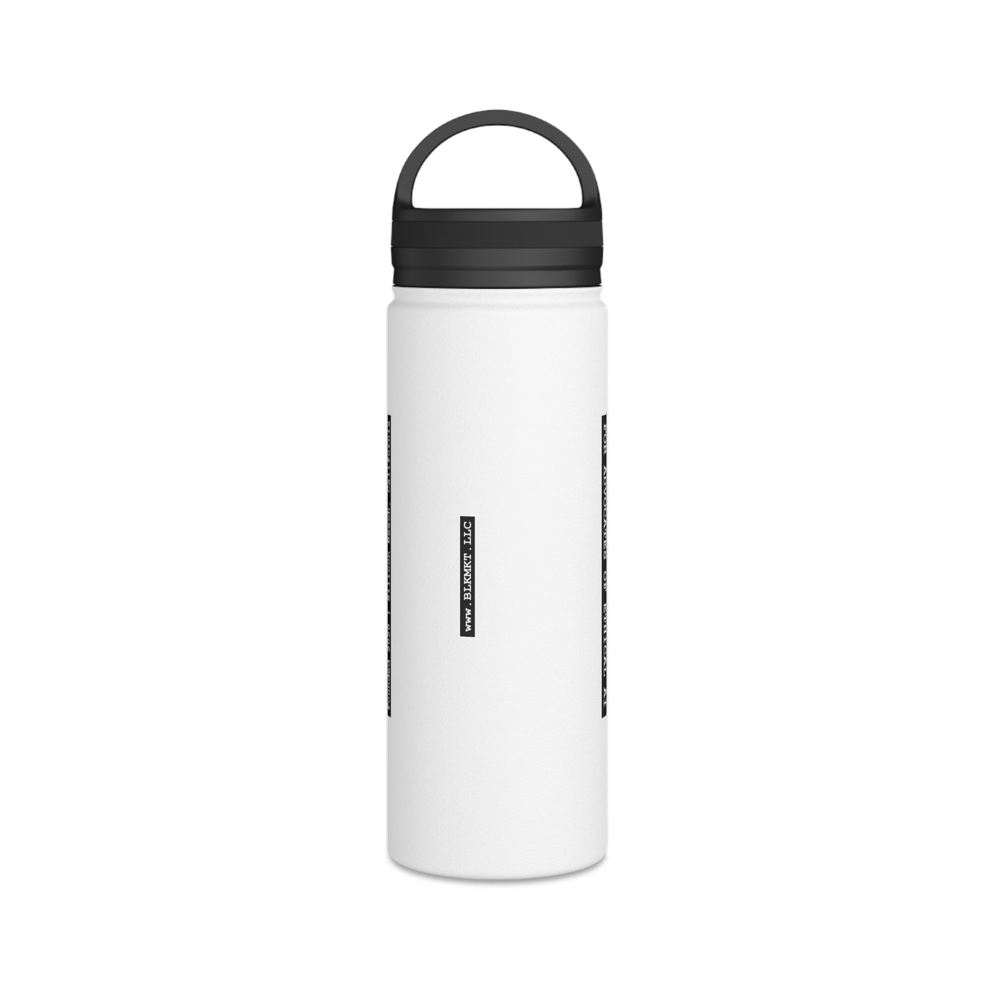 BLKMKT™ Binary Code Stainless Steel Water Bottle, Handle Lid