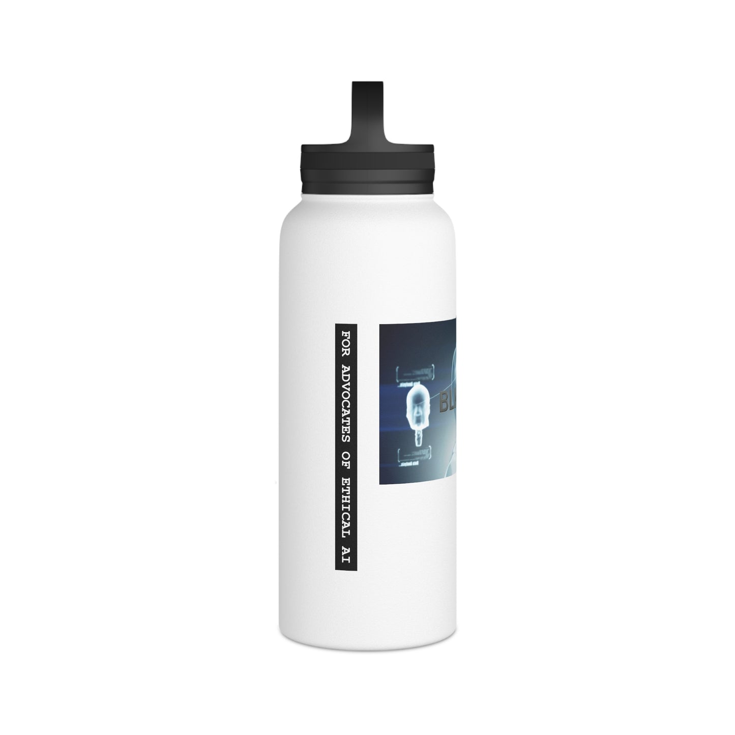 BLKMKT™ Headshot Stainless Steel Water Bottle, Handle Lid