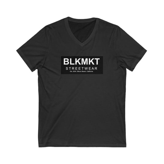 BLKMKT STREETWEAR™ Unisex Jersey Short Sleeve V-Neck Tee