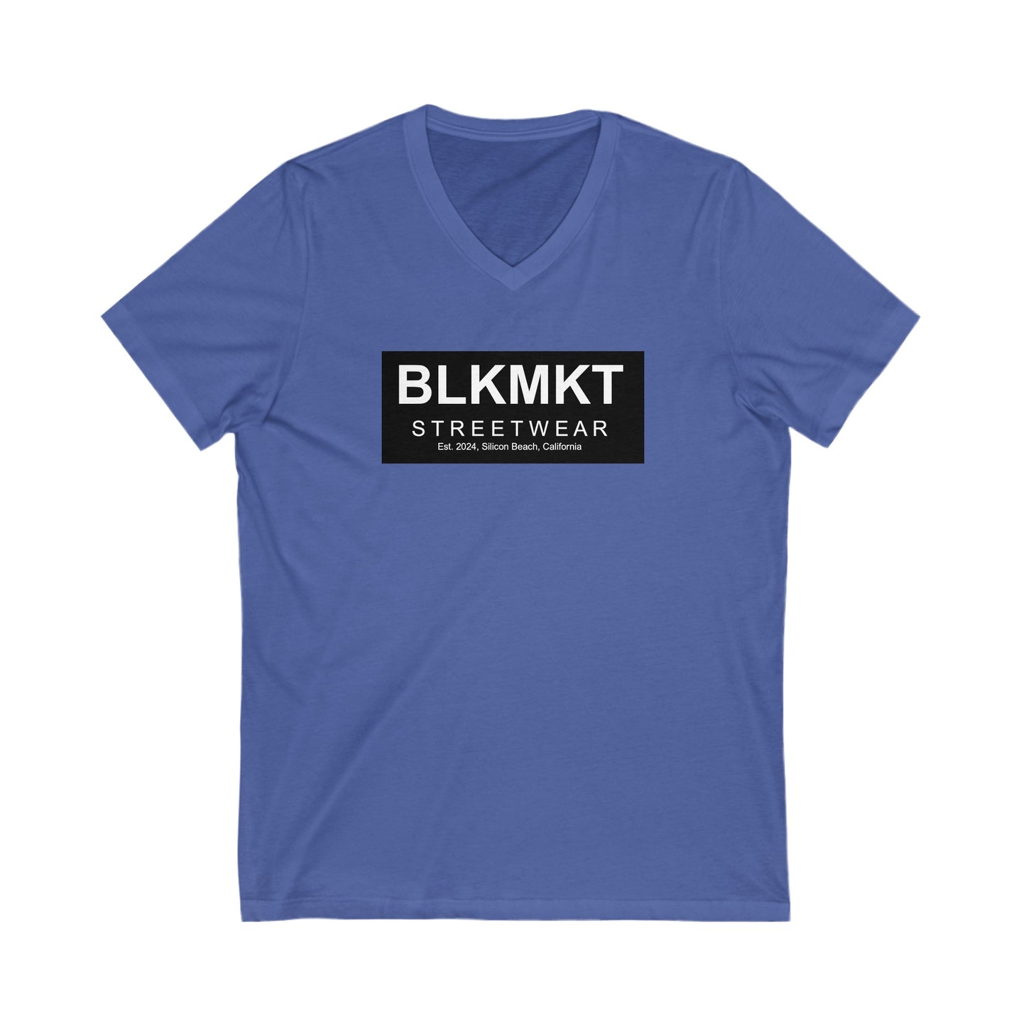 BLKMKT STREETWEAR™ Unisex Jersey Short Sleeve V-Neck Tee