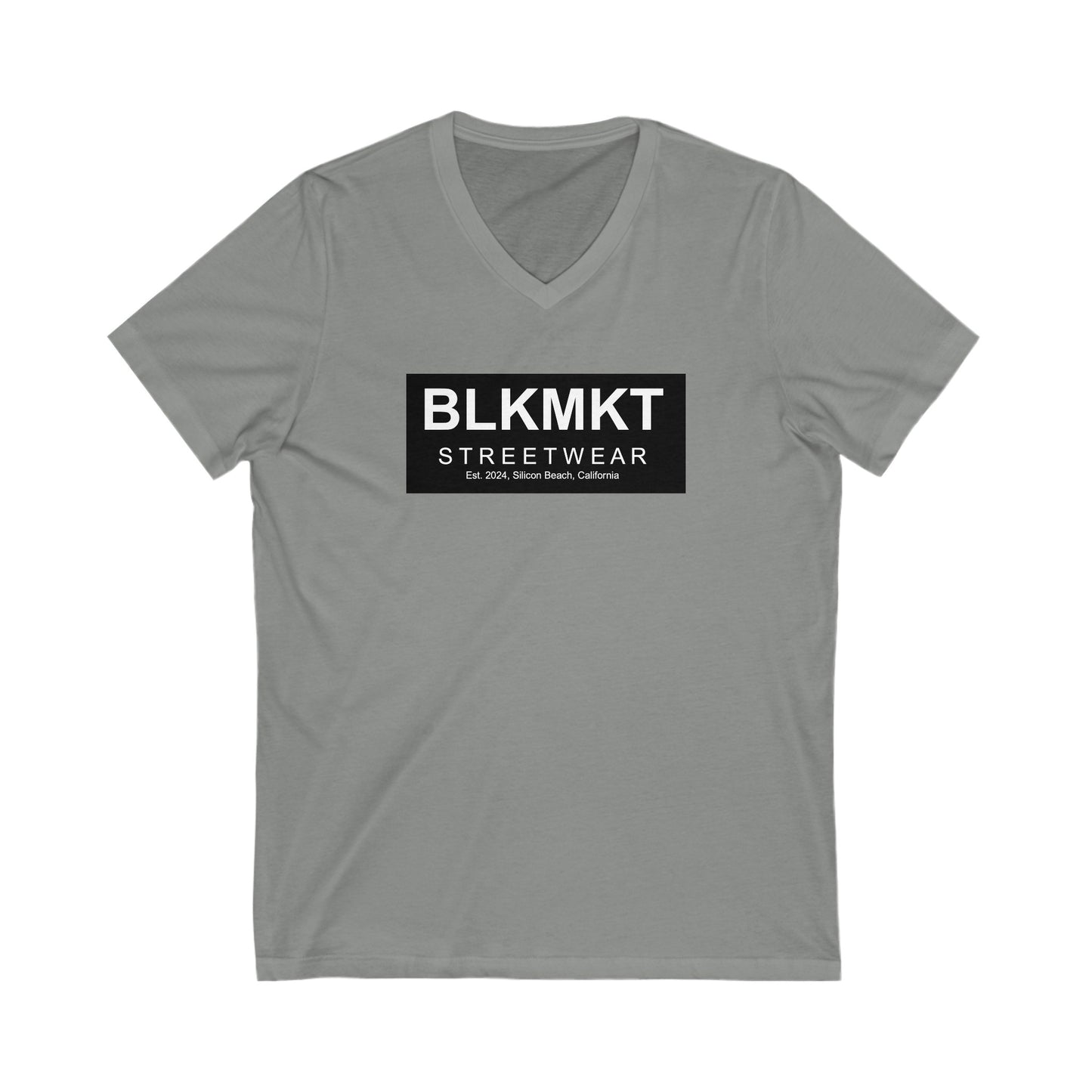 BLKMKT STREETWEAR™ Unisex Jersey Short Sleeve V-Neck Tee