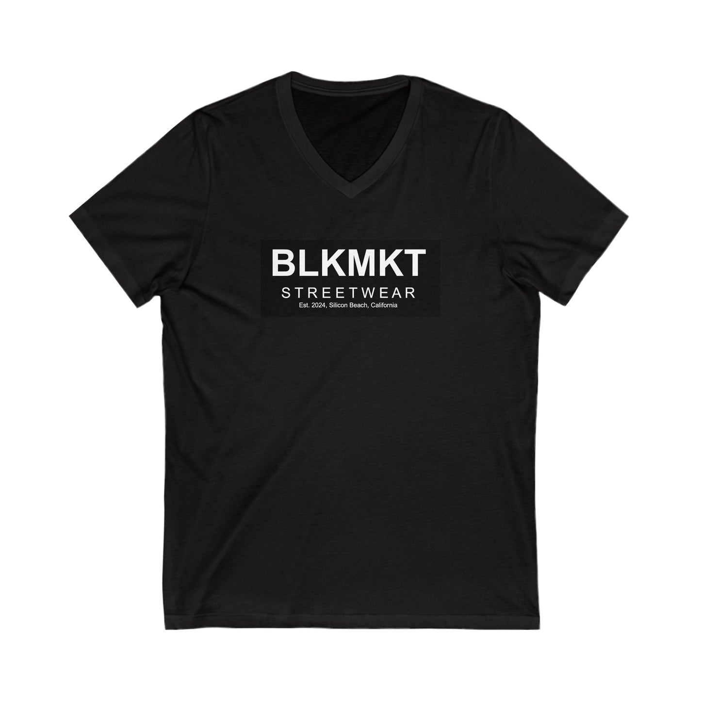 BLKMKT STREETWEAR™ Unisex Jersey Short Sleeve V-Neck Tee