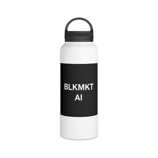BLKMKT AI™ Stainless Steel Water Bottle, Handle Lid