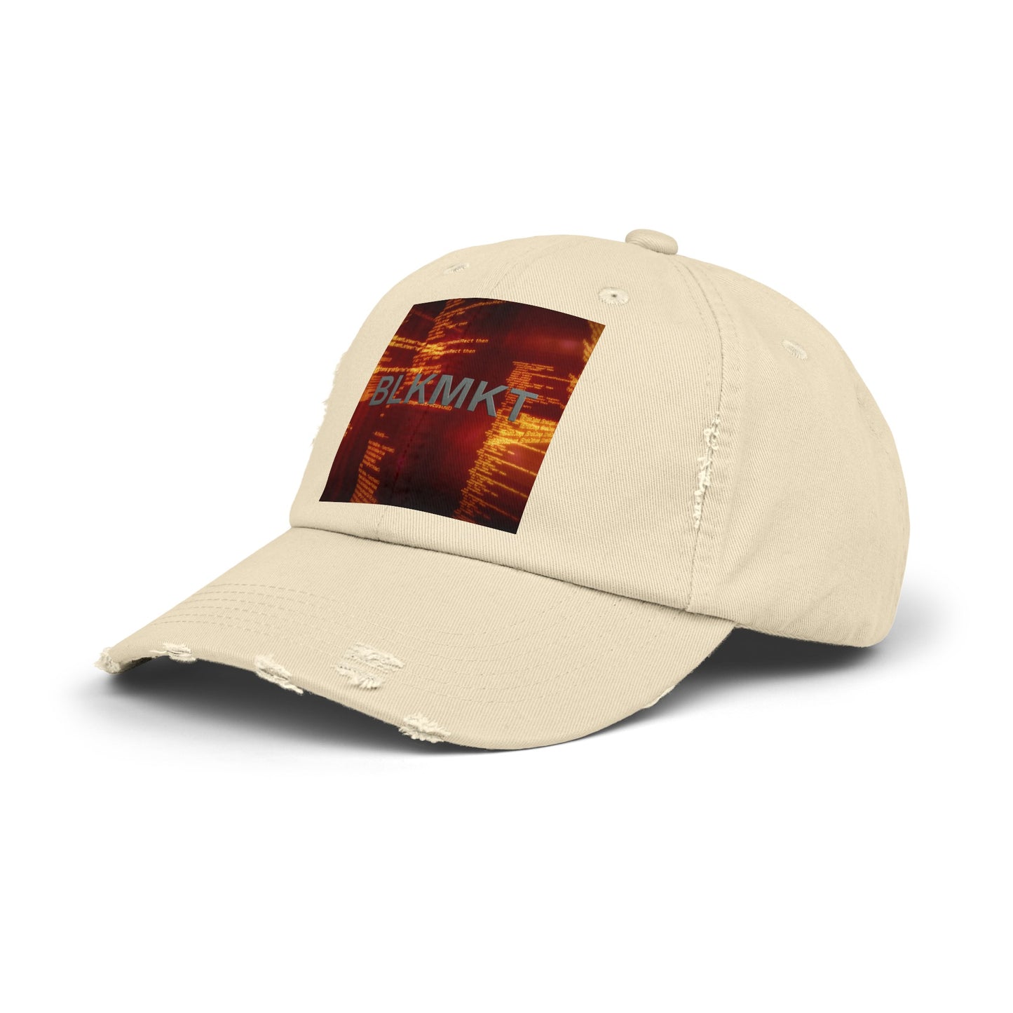 BLKMKT™ Binary Code Unisex Distressed Cap