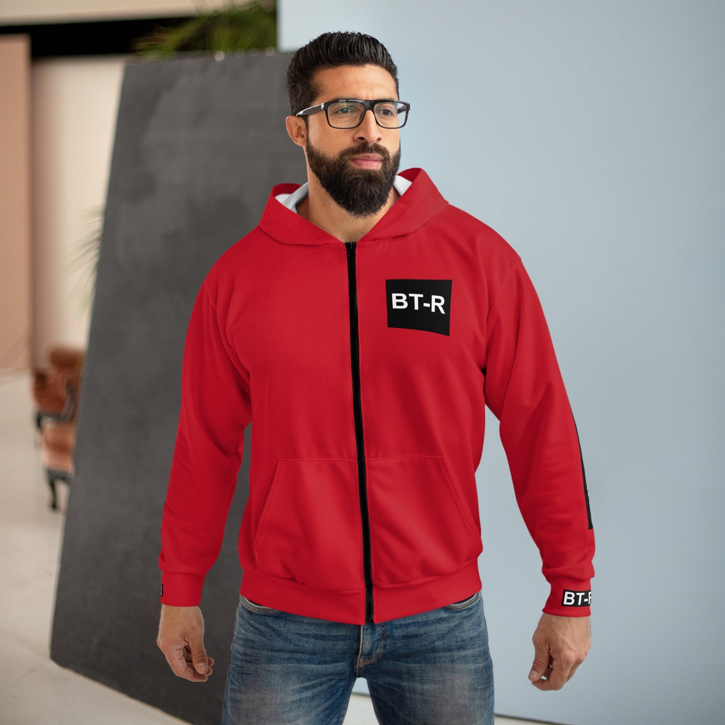 BT-R™ (Battle Techno-Racism) Unisex Zip Hoodie (AOP)