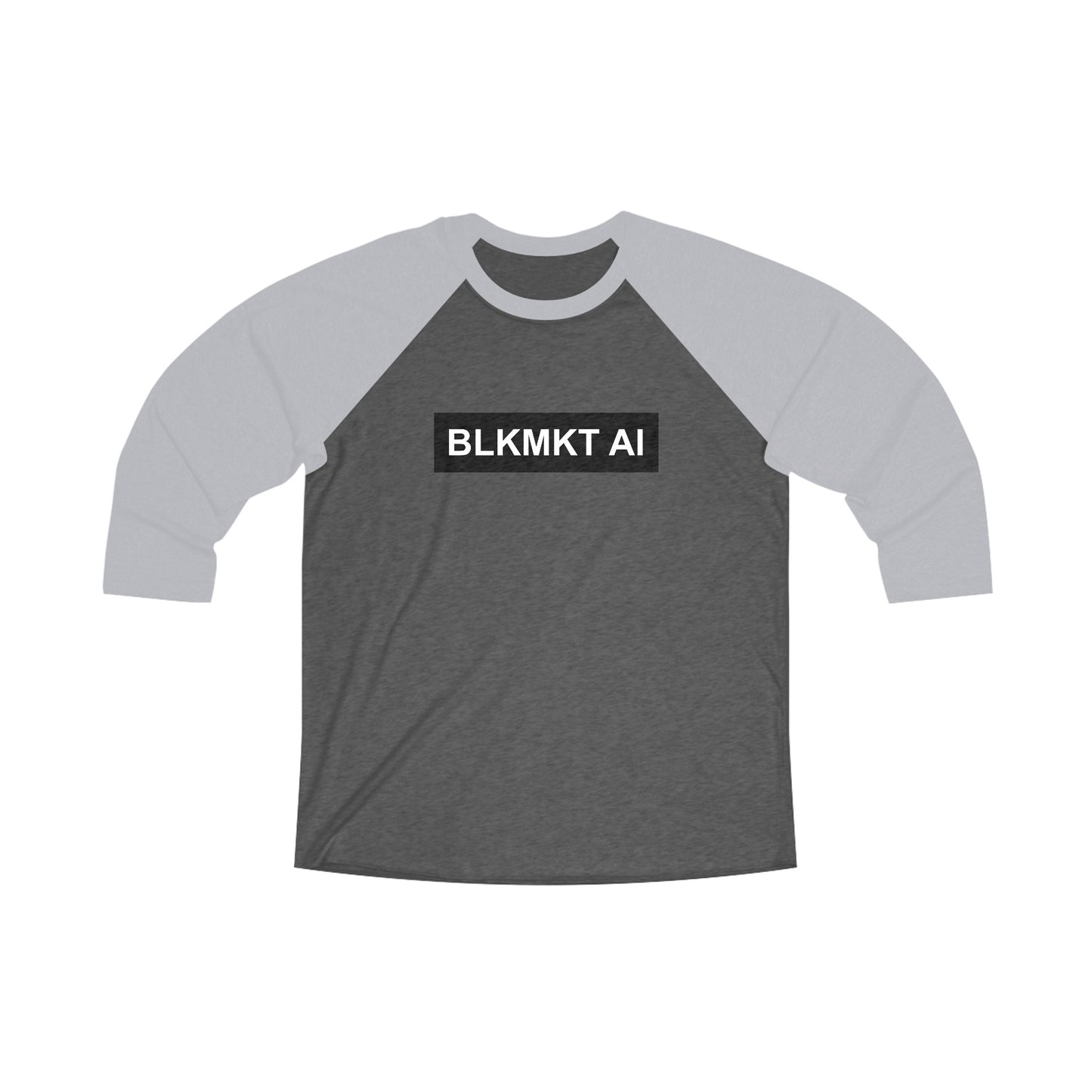 BLKMKT AI™ Unisex Tri-Blend 3\4 Raglan Tee