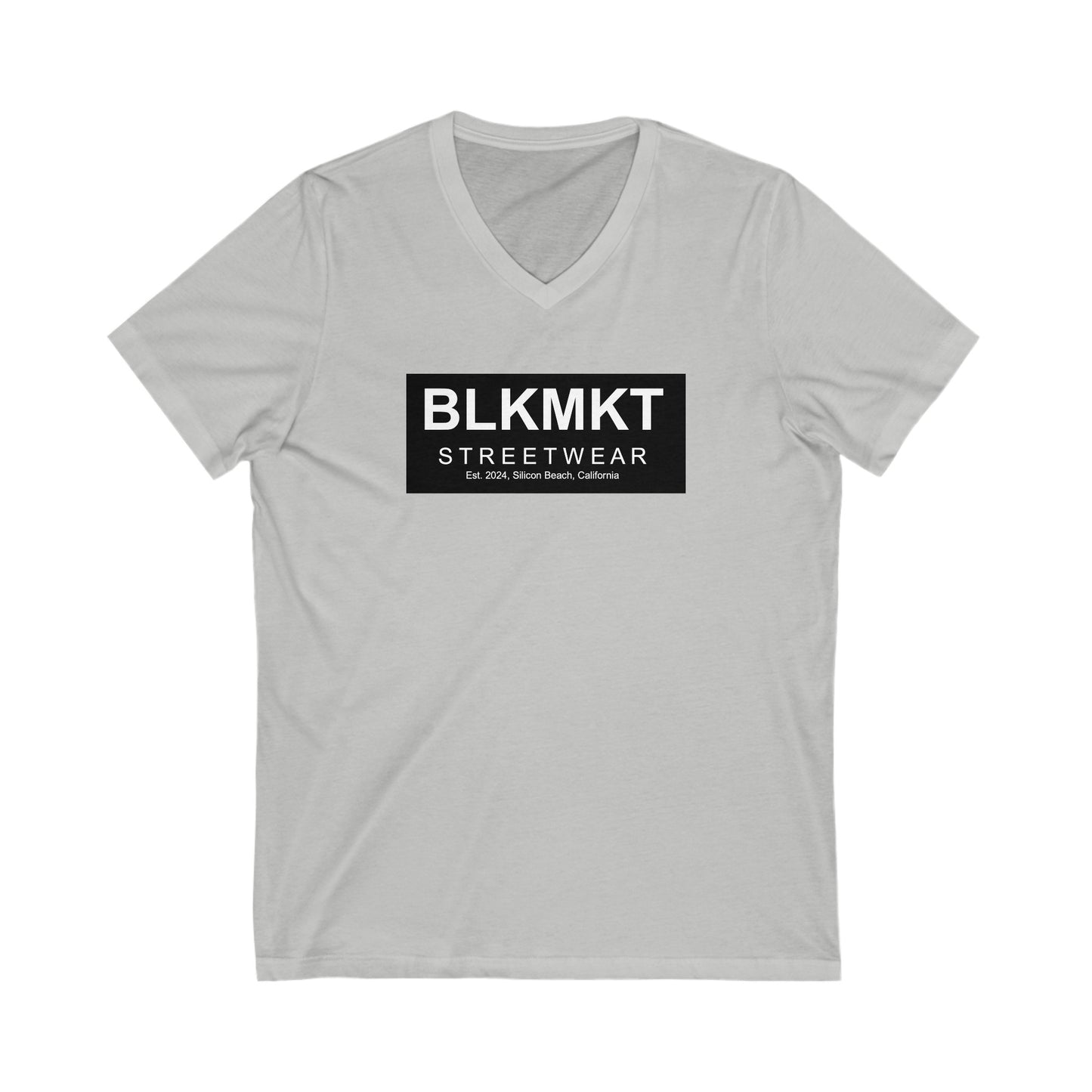 BLKMKT STREETWEAR™ Unisex Jersey Short Sleeve V-Neck Tee