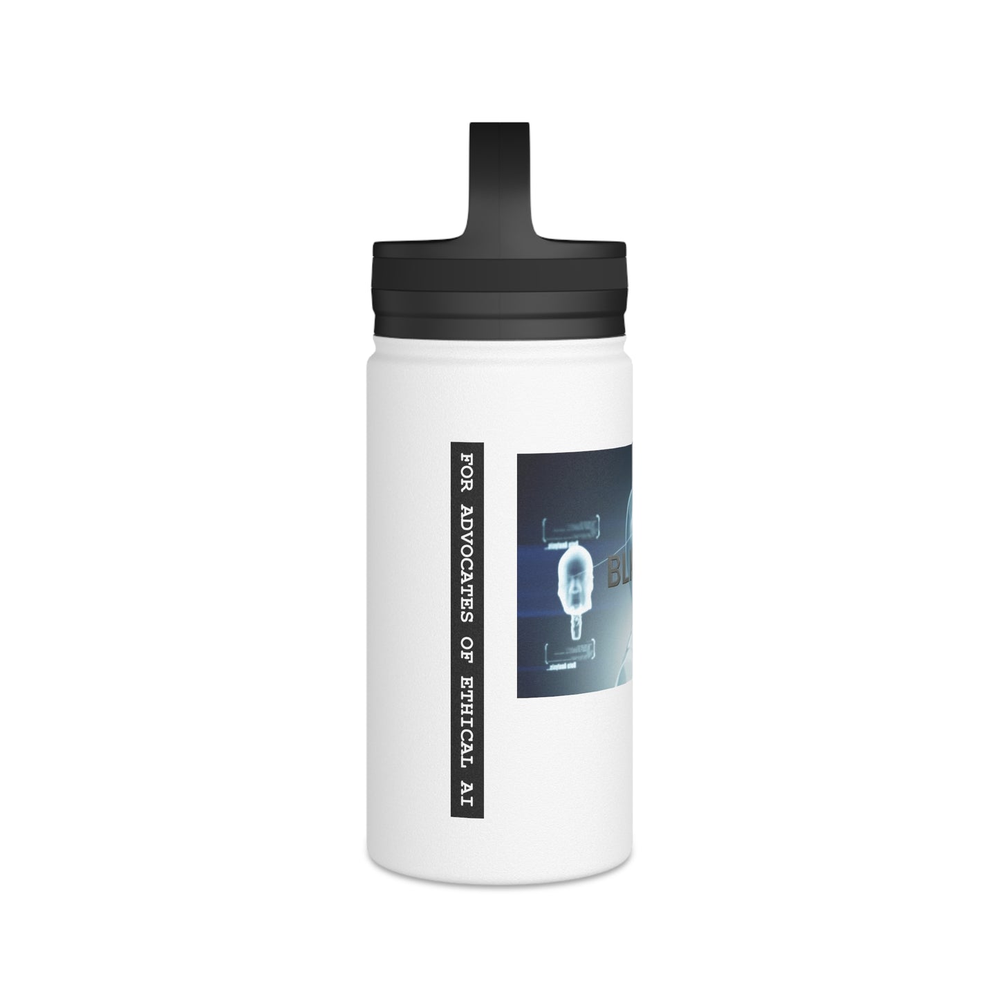 BLKMKT™ Headshot Stainless Steel Water Bottle, Handle Lid