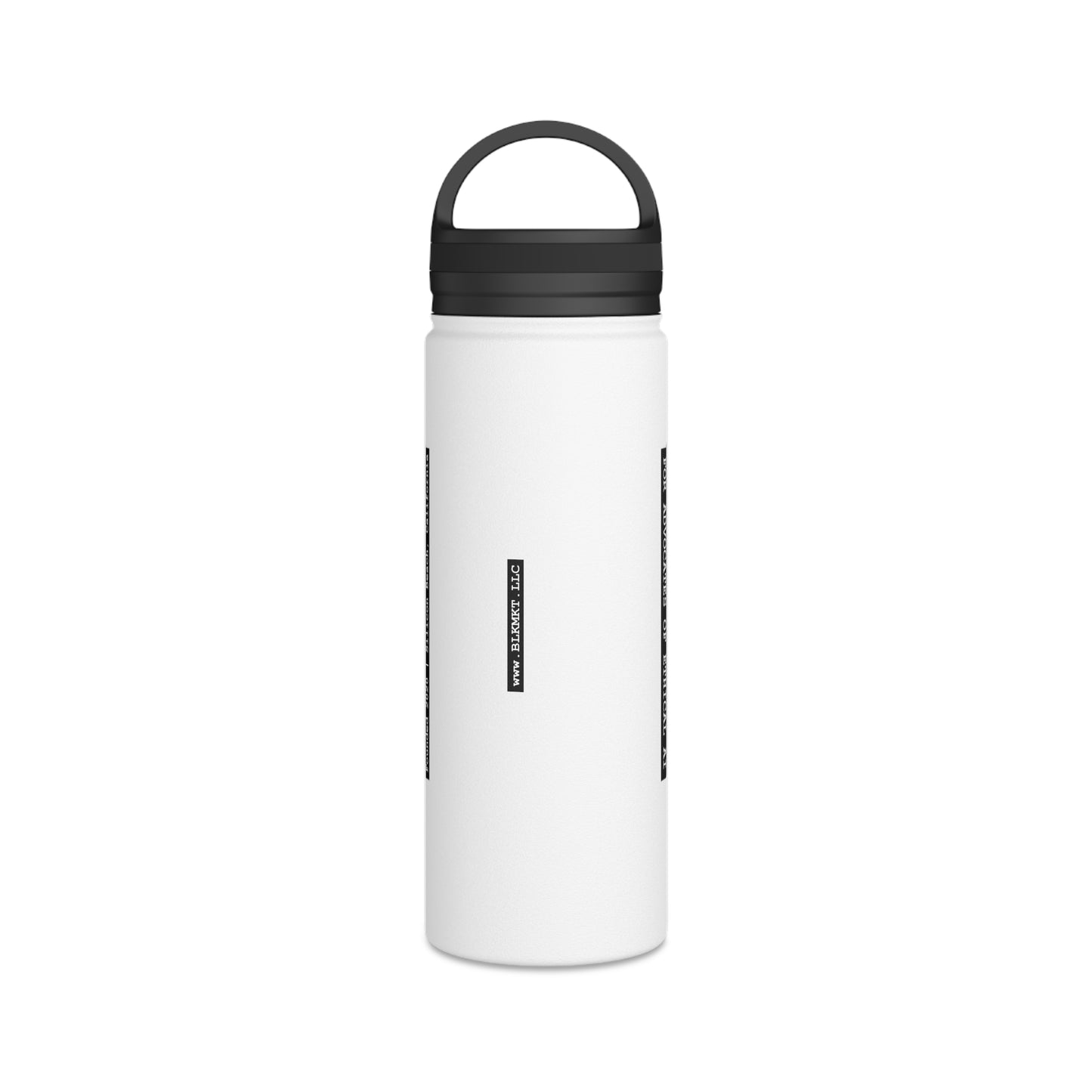BLKMKT™ Stainless Steel Water Bottle, Handle Lid