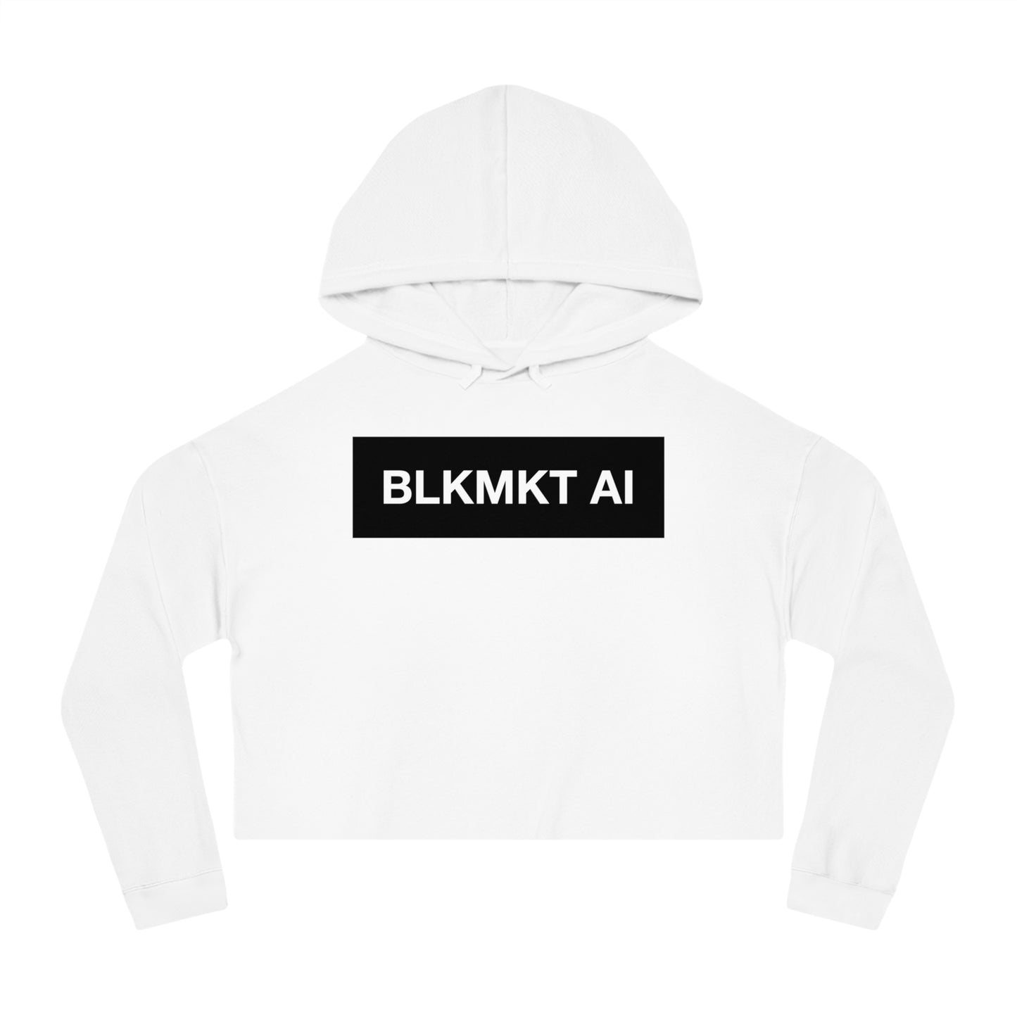BLKMKT AI™ Women’s Cropped Hooded Sweatshirt