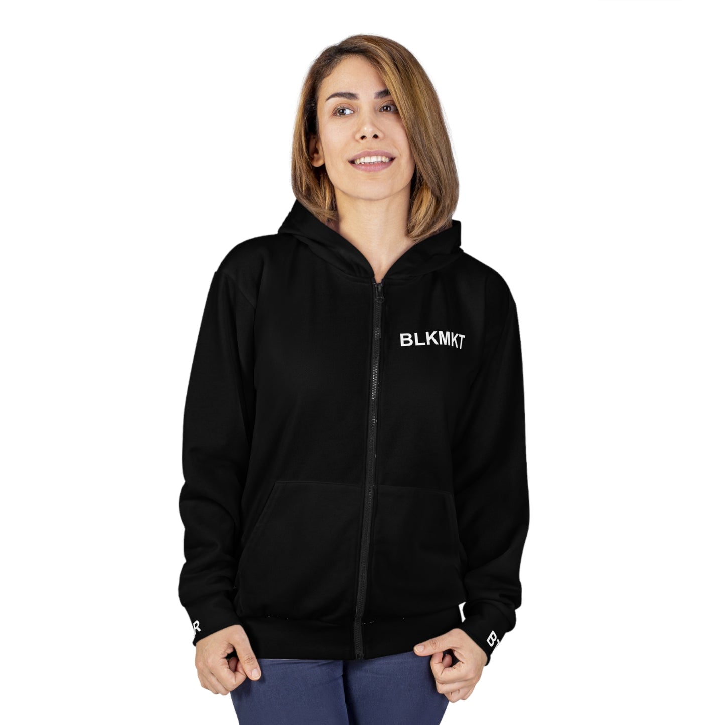 BLKMKT™ Unisex Zip Hoodie (AOP)