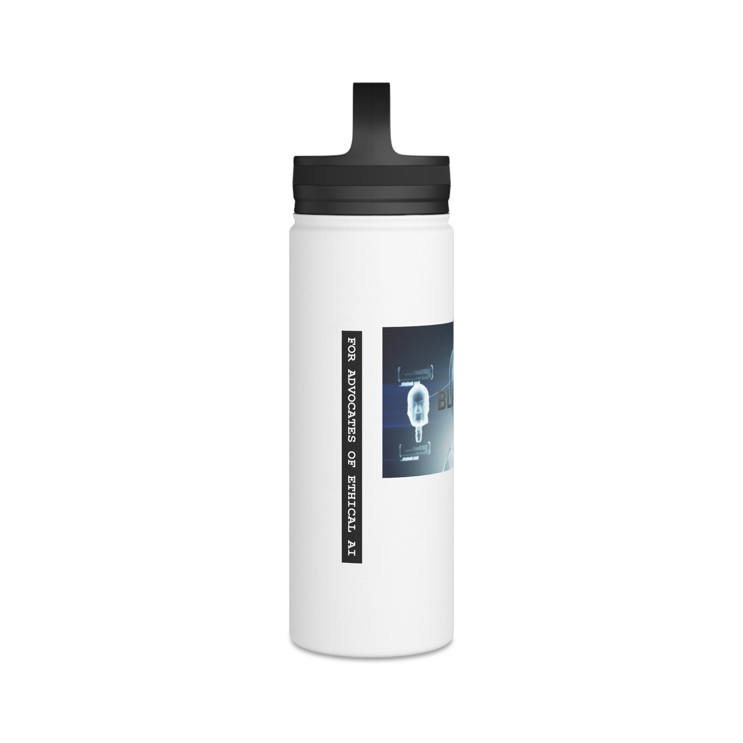 BLKMKT™ Headshot Stainless Steel Water Bottle, Handle Lid
