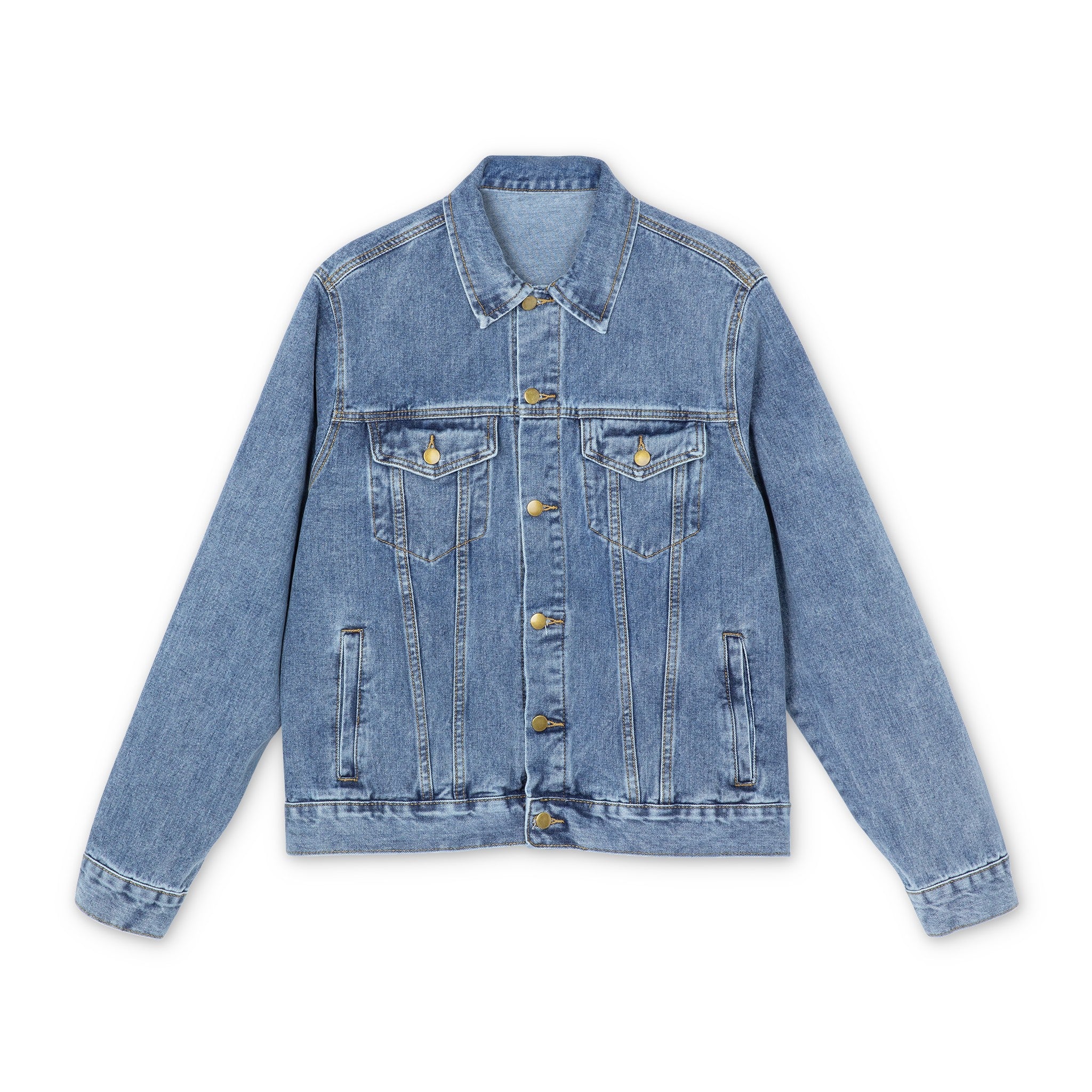 韓国商品/DEINET BUTTON POINT DENIM JACKET Denim Jacket LS Billionaire