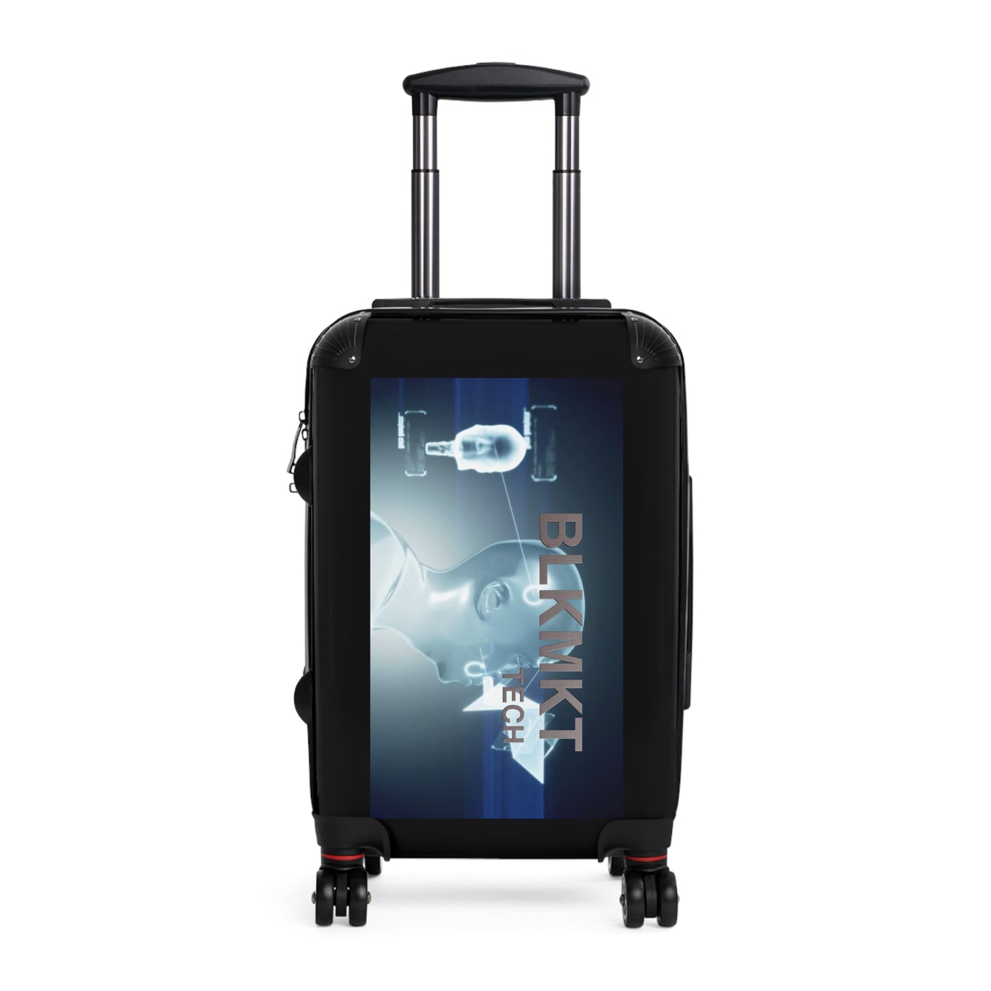 BLKMKT Tech™ Suitcase - Light Blue Logo