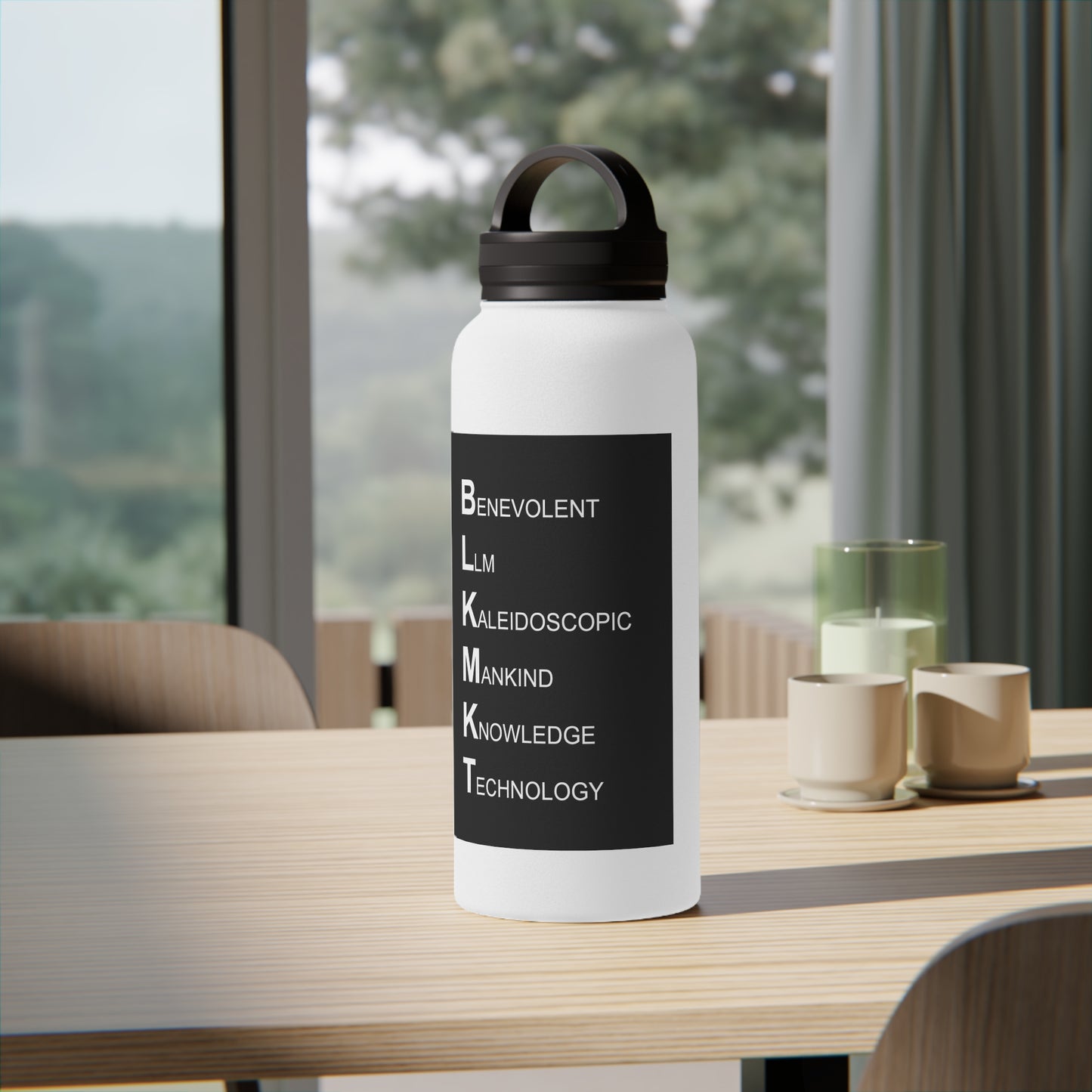 BLKMKT™ Ethos Stainless Steel Water Bottle, Handle Lid