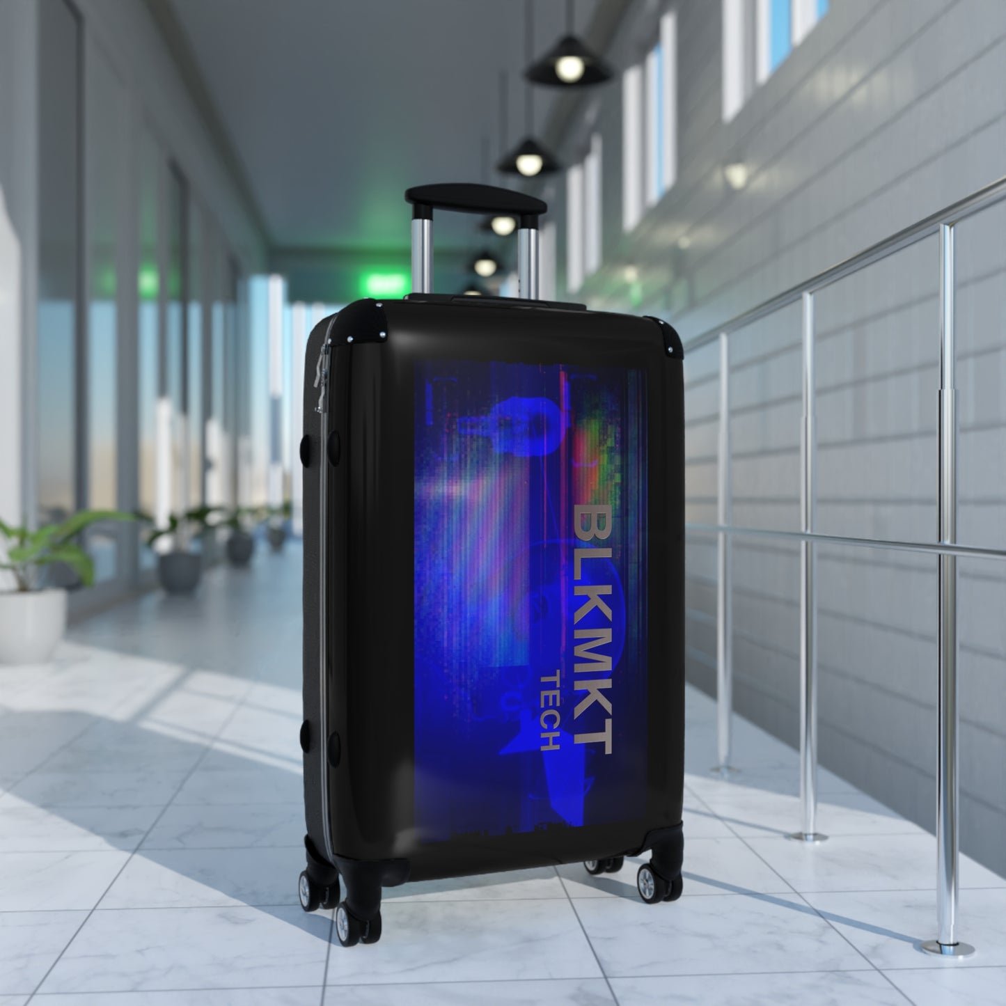 BLKMKT Tech™ Suitcase - Royal Blue Logo