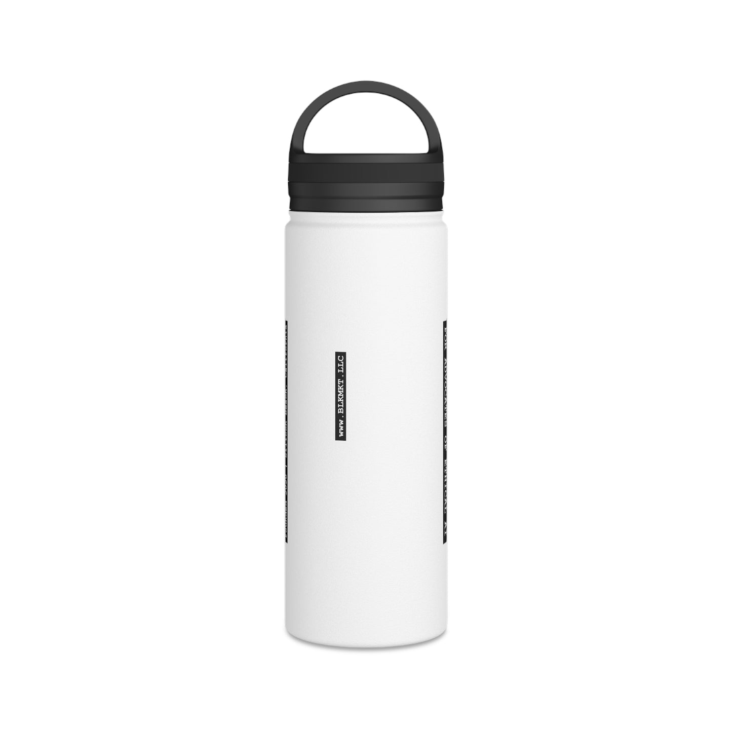 BLKMKT™ Headshot Stainless Steel Water Bottle, Handle Lid