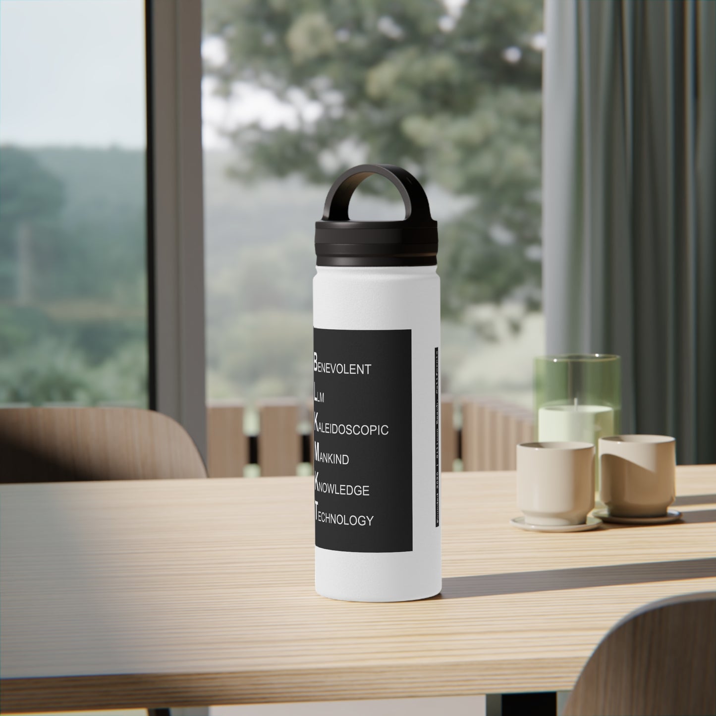BLKMKT™ Ethos Stainless Steel Water Bottle, Handle Lid