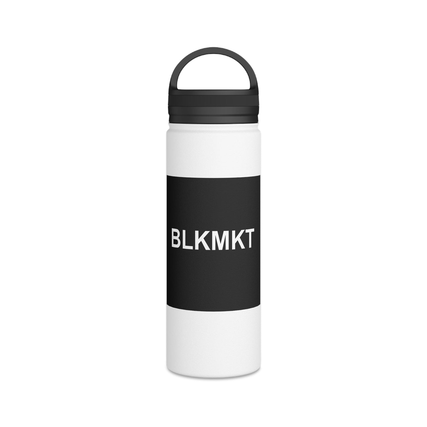 BLKMKT™ Stainless Steel Water Bottle, Handle Lid