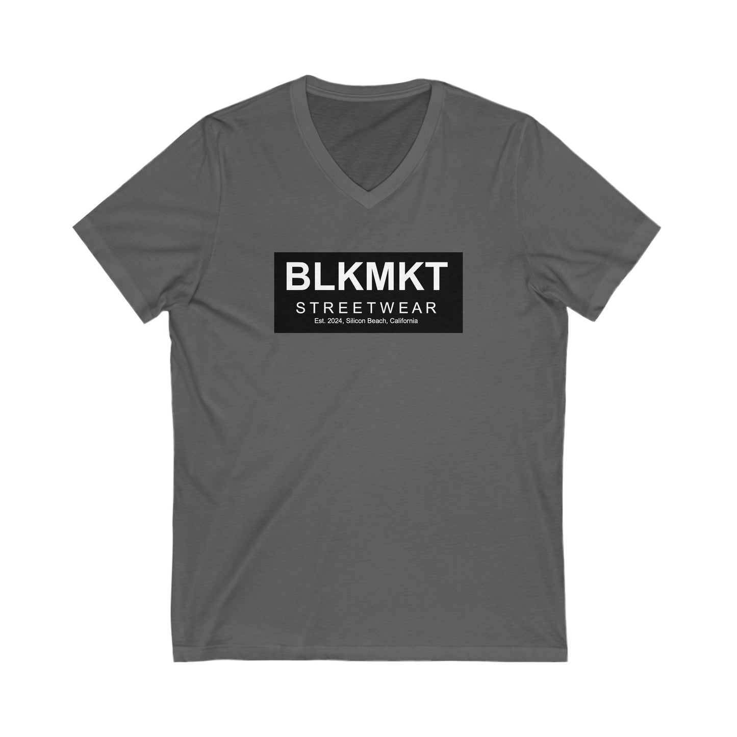 BLKMKT STREETWEAR™ Unisex Jersey Short Sleeve V-Neck Tee