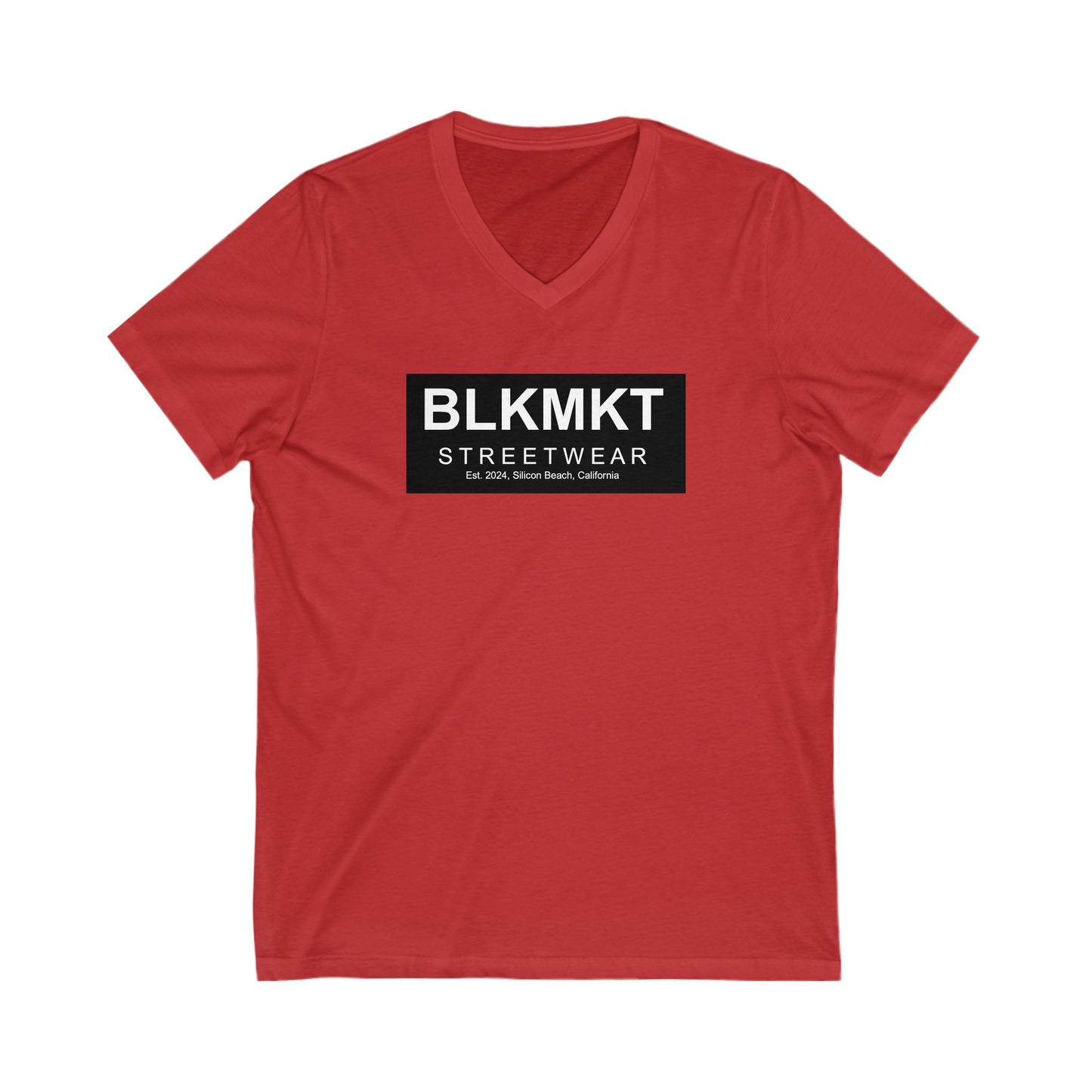 BLKMKT STREETWEAR™ Unisex Jersey Short Sleeve V-Neck Tee
