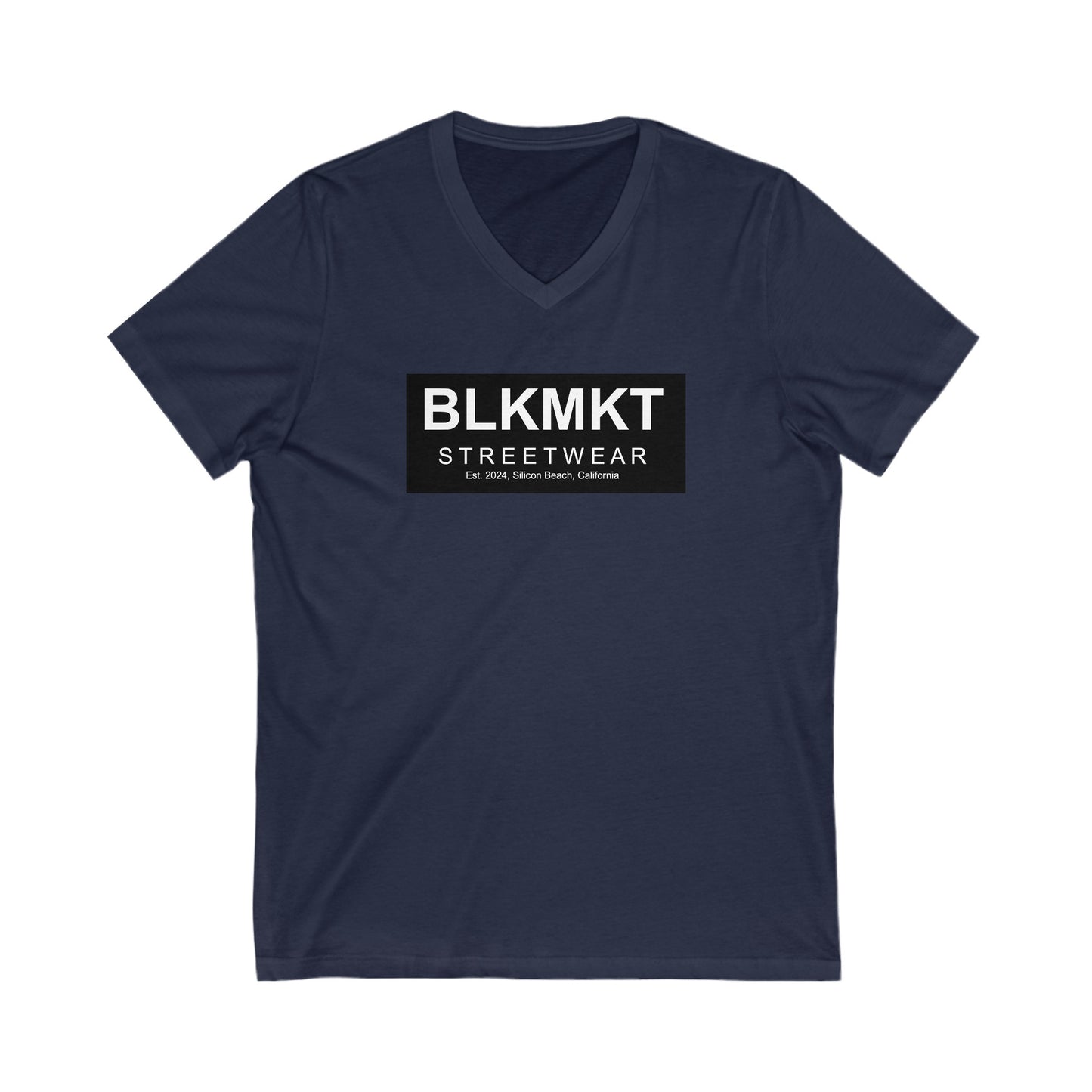 BLKMKT STREETWEAR™ Unisex Jersey Short Sleeve V-Neck Tee