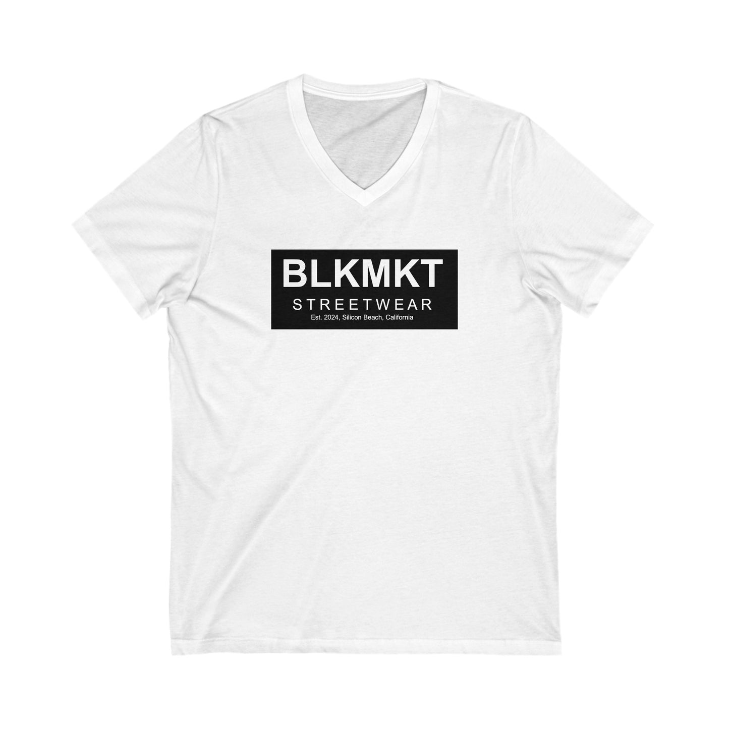 BLKMKT STREETWEAR™ Unisex Jersey Short Sleeve V-Neck Tee
