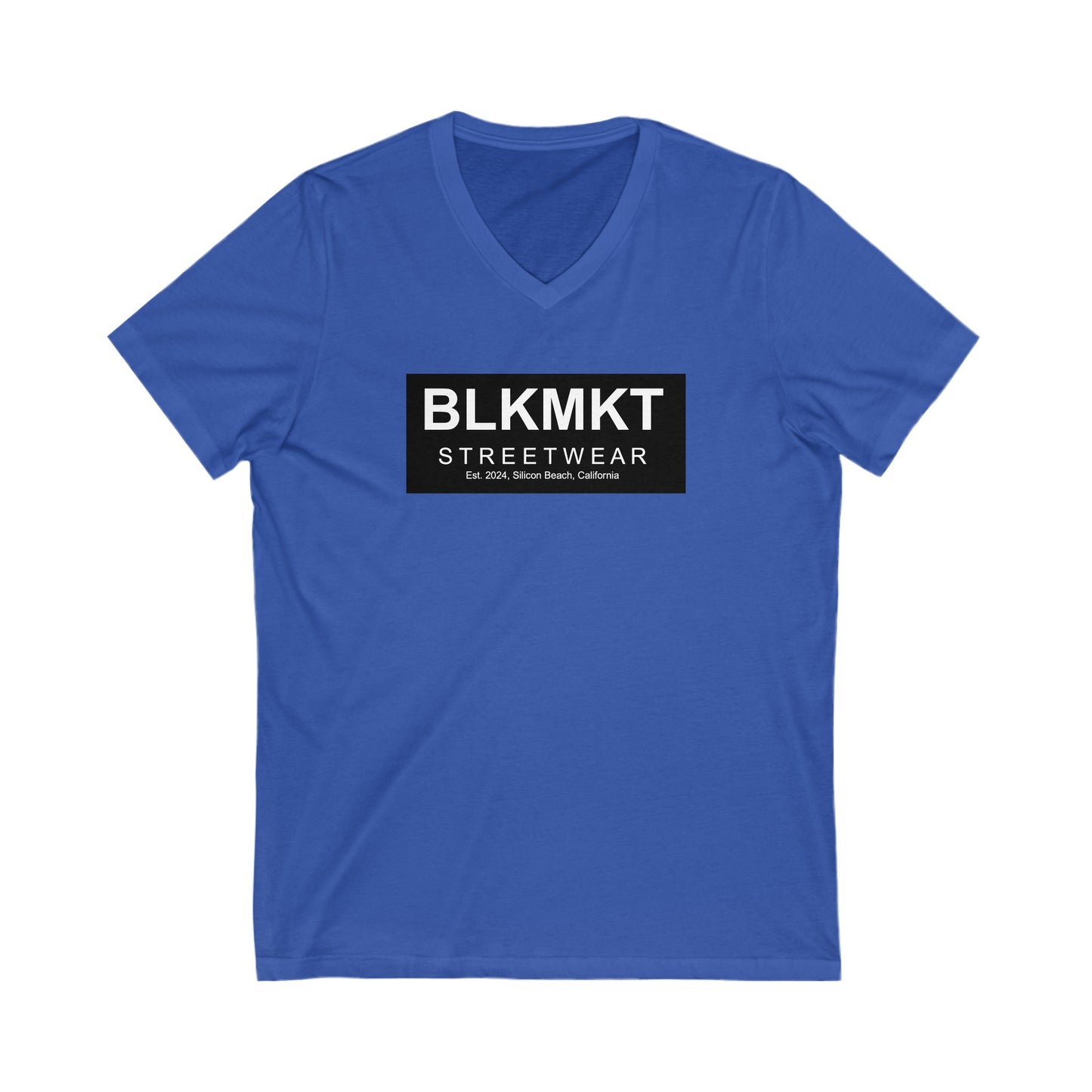 BLKMKT STREETWEAR™ Unisex Jersey Short Sleeve V-Neck Tee