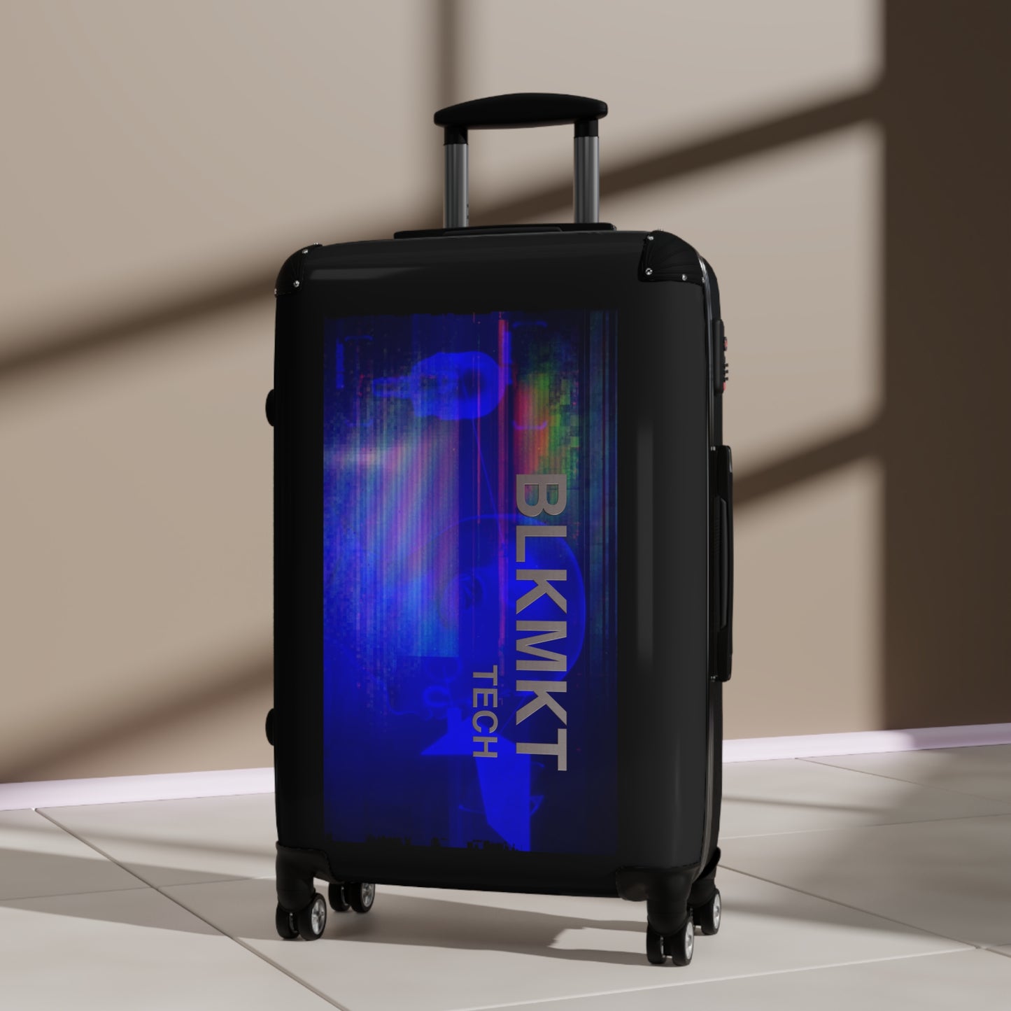 BLKMKT Tech™ Suitcase - Royal Blue Logo