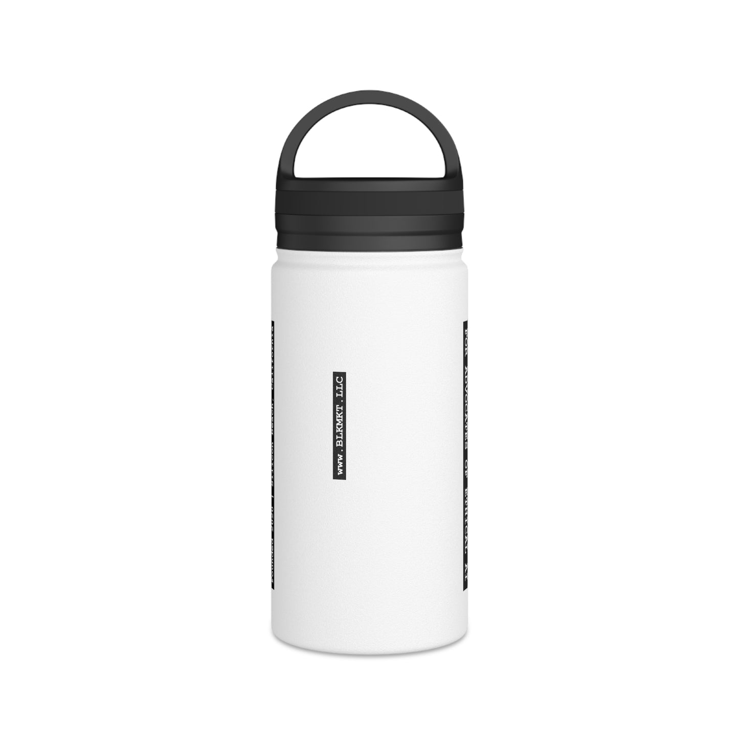 BLKMKT™ Headshot Stainless Steel Water Bottle, Handle Lid