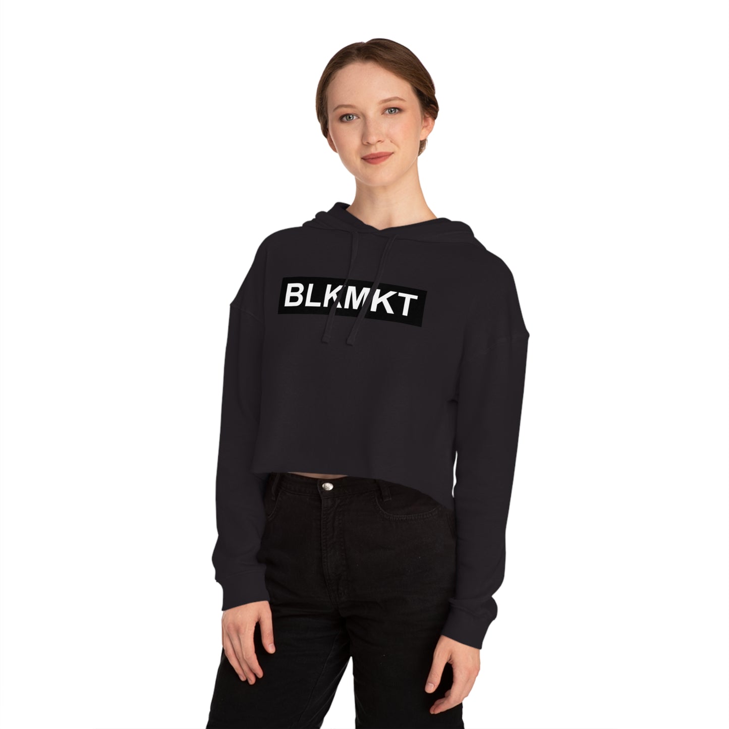 BLKMKT™ Women’s Cropped Hooded Sweatshirt