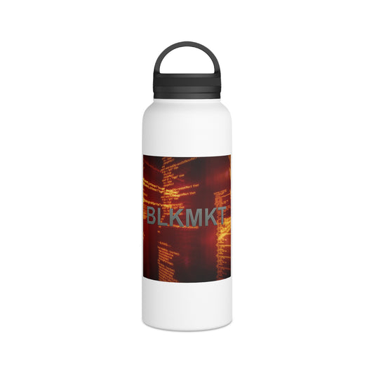BLKMKT™ Binary Code Stainless Steel Water Bottle, Handle Lid