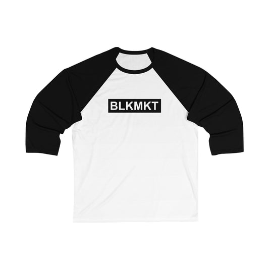 BLKMKT™ Unisex 3\4 Sleeve Baseball Tee
