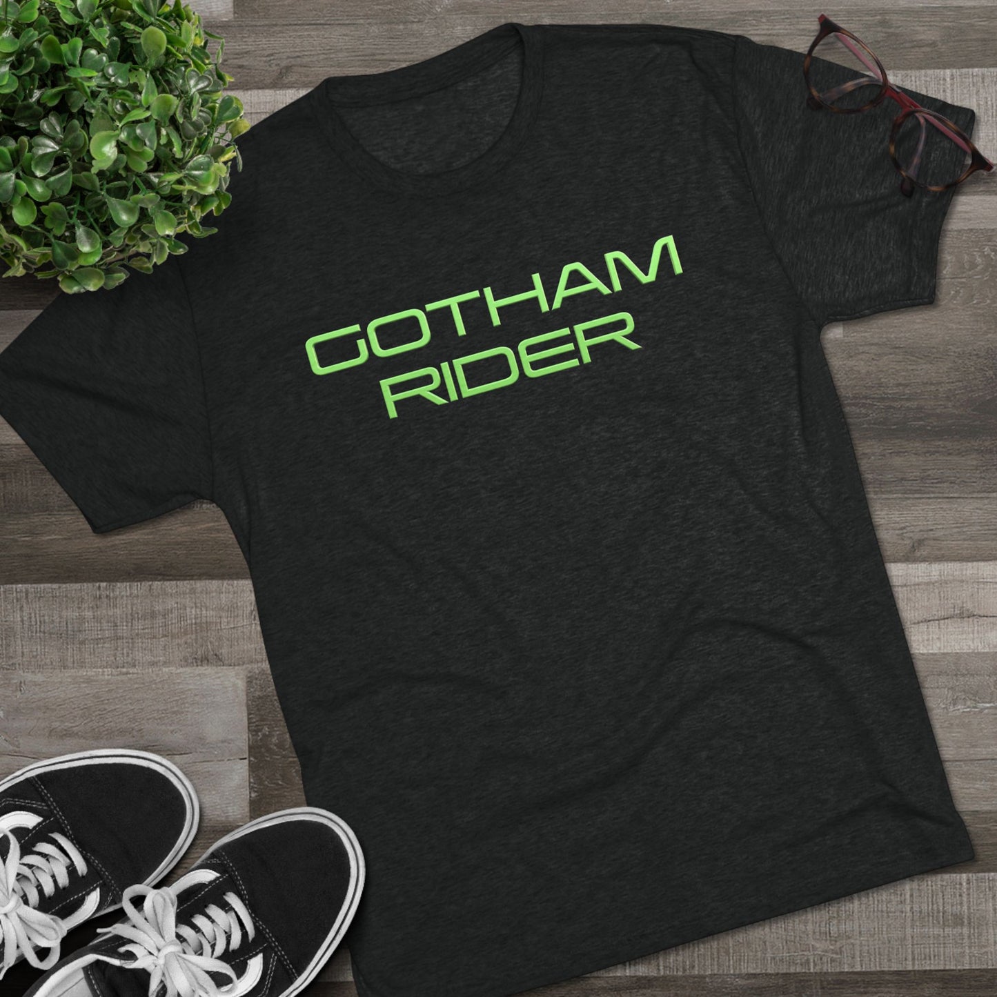Gotham Rider Green Print Unisex Crew Tee, Graphic T-Shirt for Social Activism, Digital Rights Awareness, Casual Wear, Gift for Activists
