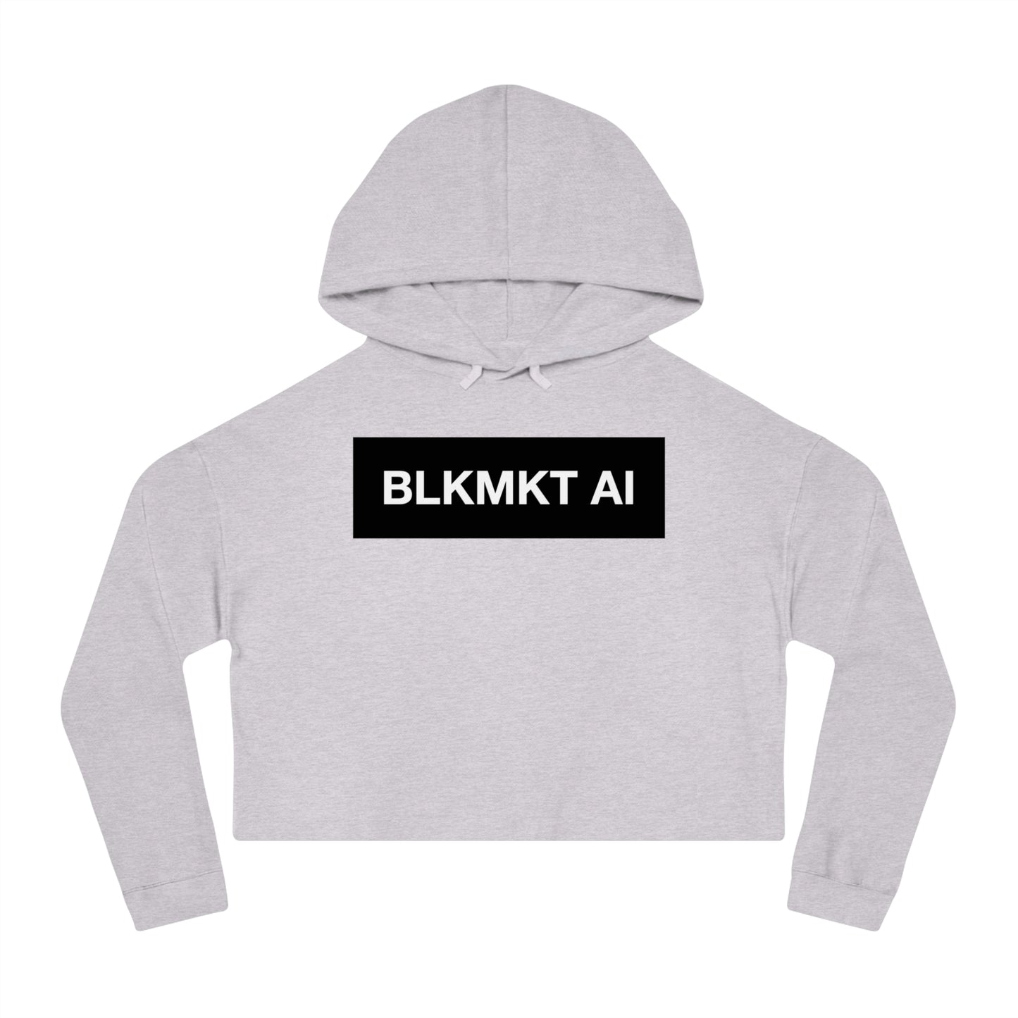BLKMKT AI™ Women’s Cropped Hooded Sweatshirt