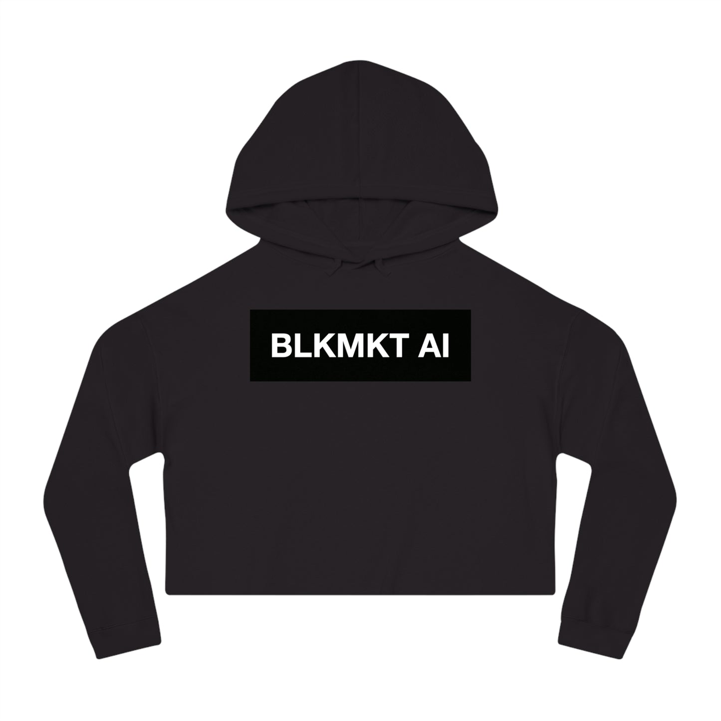 BLKMKT AI™ Women’s Cropped Hooded Sweatshirt